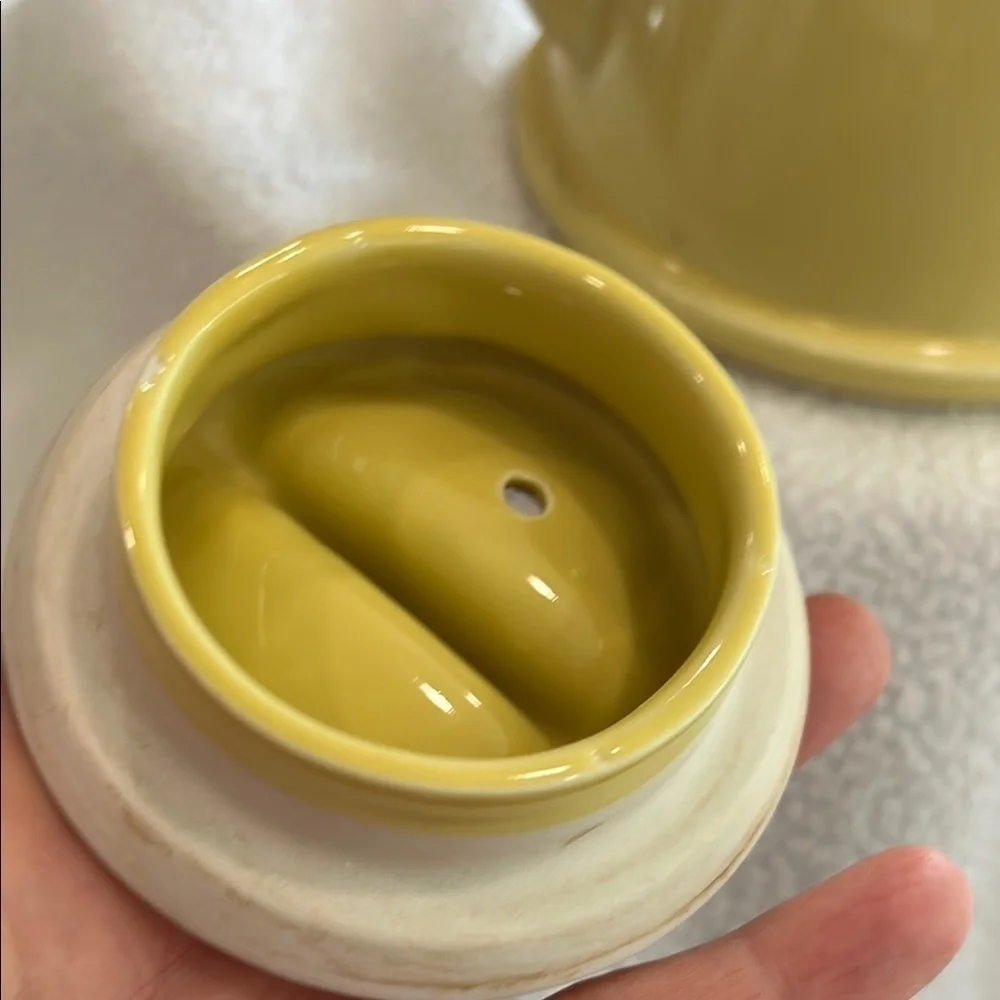 Vintage MCM Hall Yellow Teapot with Aluminum Cosy